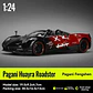 Carro Pagani Huayra Fengshen Roadster Escala 1:24 Colección - Miniatura 2