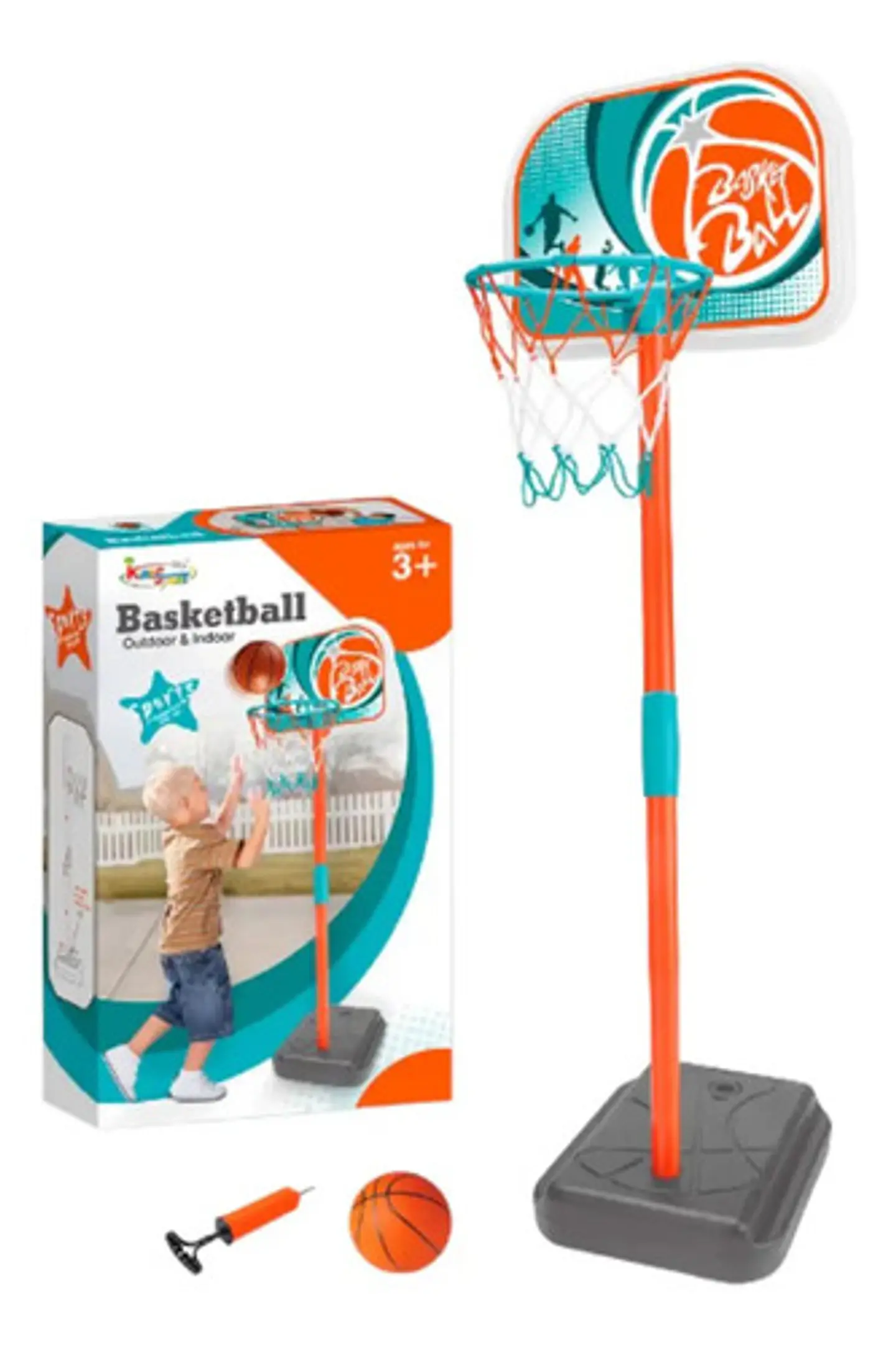 Cancha De Baloncesto Infantil Aro Cesta Balon Graduable 1