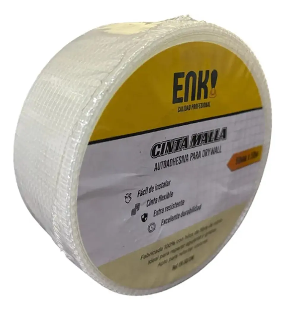 Cinta Malla Fibra De Vidrio Para Drywall 50 Mm X 90 M 2