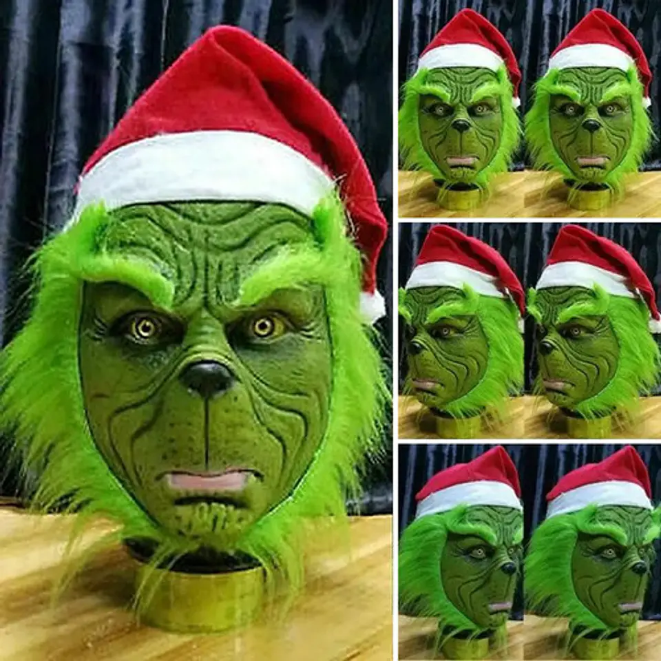 Máscara De Navideños Grinch Cosplay Disfraces De Fiesta 5