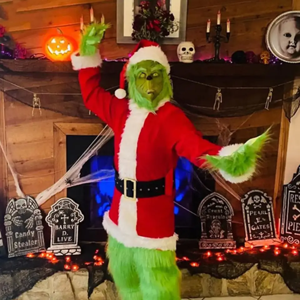 Máscara De Navideños Grinch Cosplay Disfraces De Fiesta 7