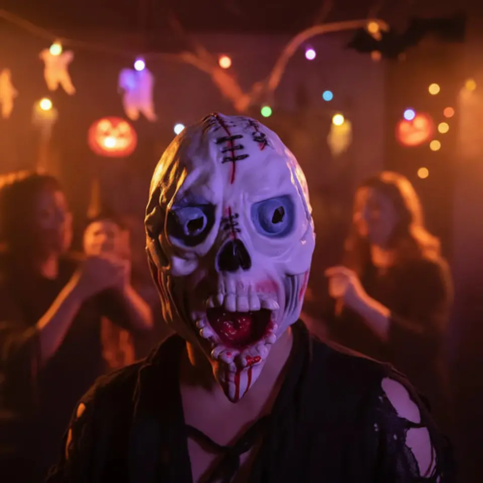 Máscara De Terror Zombie Sangrienta Para Disfraz Halloween 3