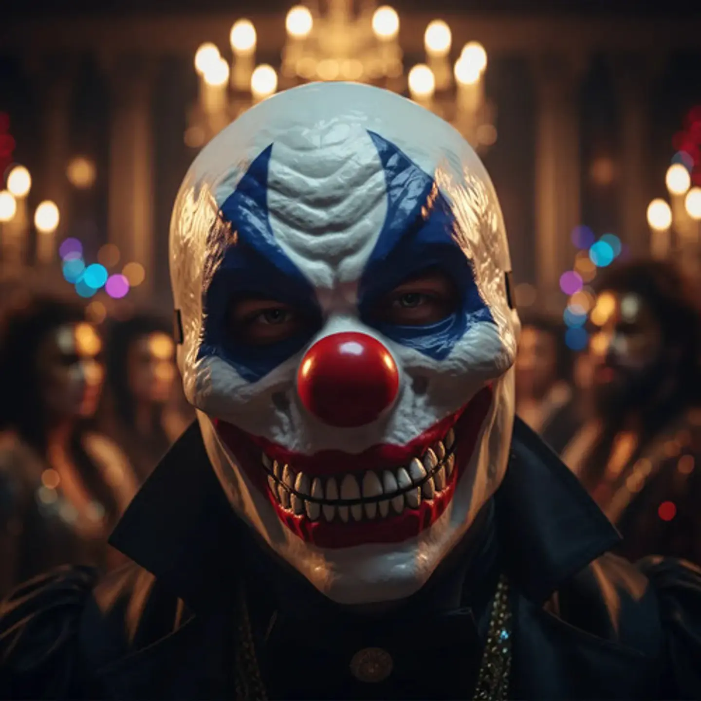 Máscara Careta Payaso Diabólico Calavera Disfraz Halloween 3