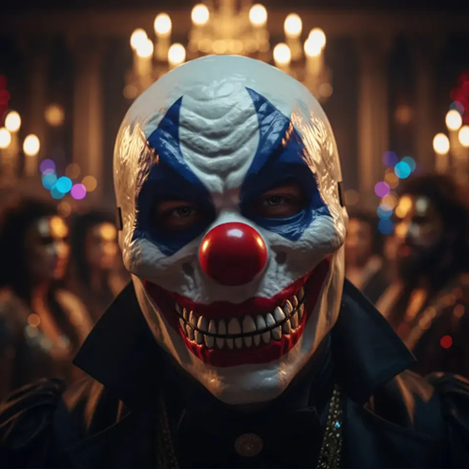 Máscara Careta Payaso Diabólico Calavera Disfraz Halloween 3