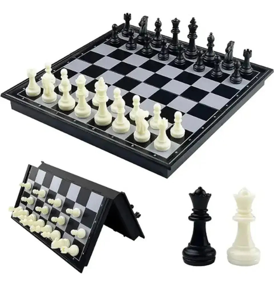 Tablero Ajedrez  Magnético Plegable 25cm Alfa Numerico 3