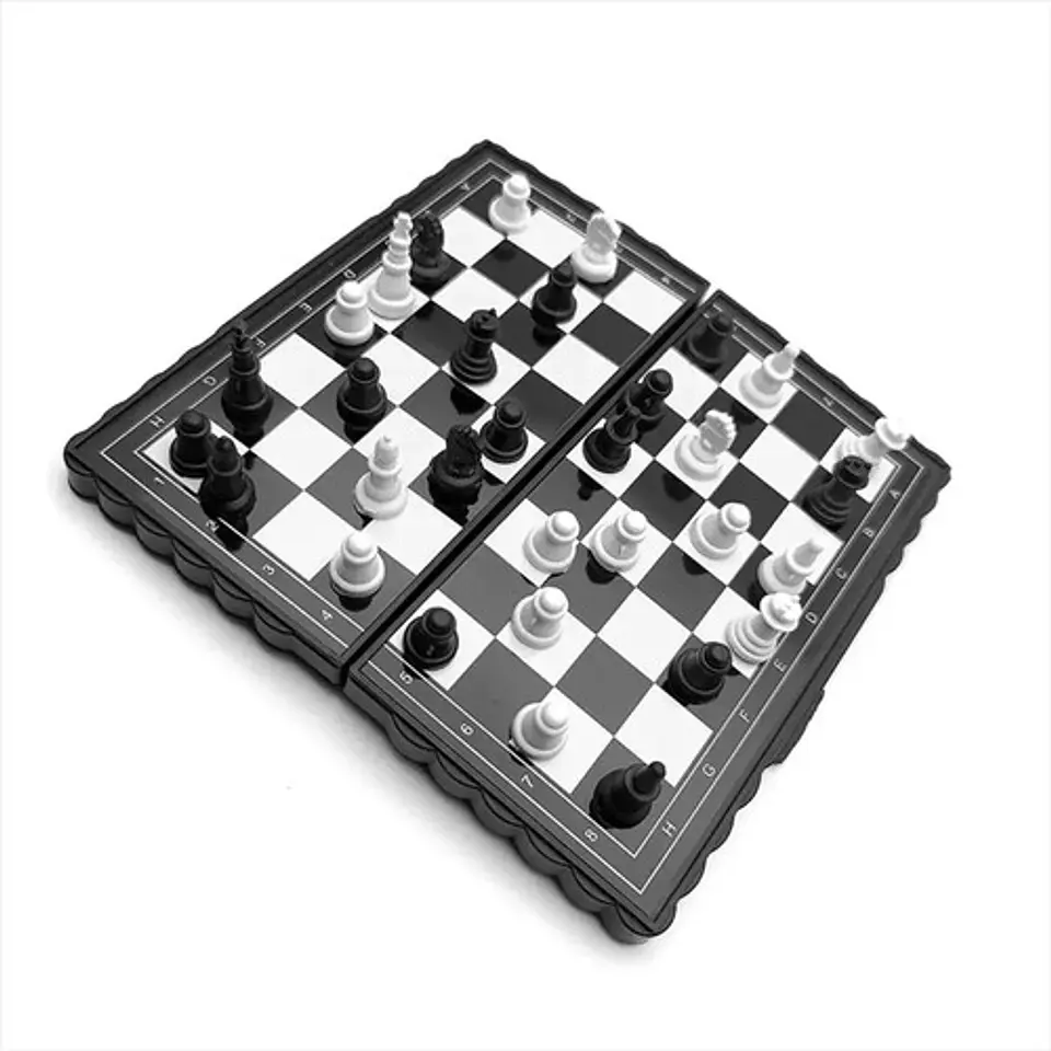 Tablero Ajedrez  Magnético Plegable 25cm Alfa Numerico 4