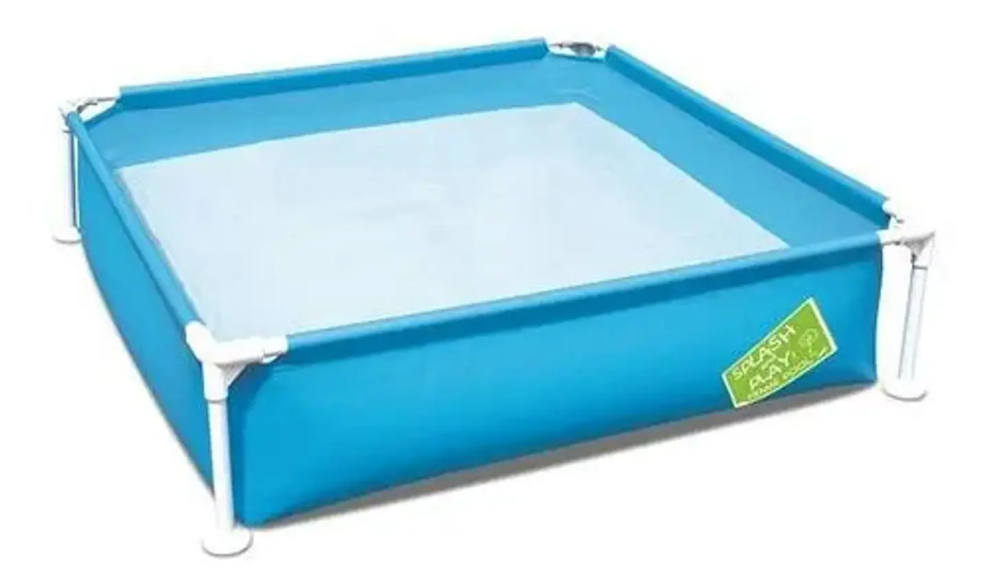 Pileta De Lona Niños Cuadrada Bestway My First Frame Pool Color Celeste 1