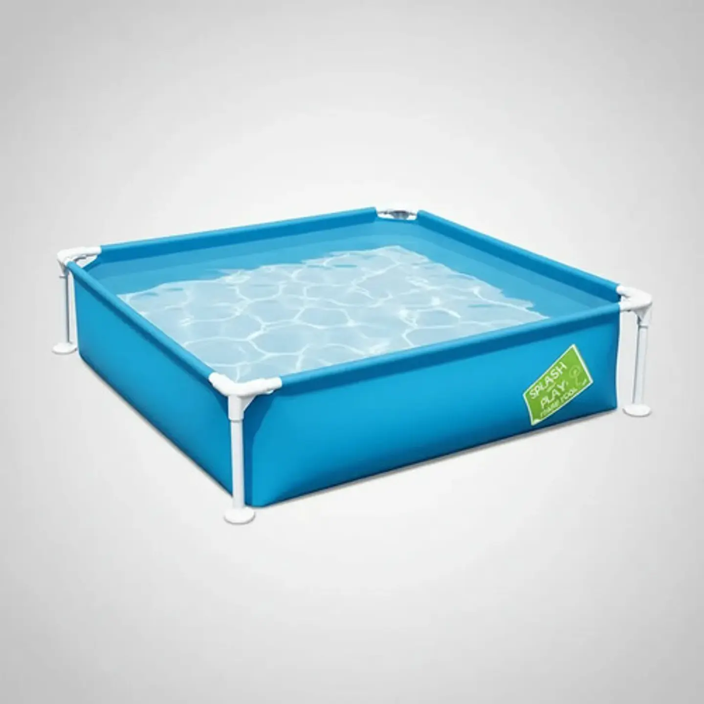 Pileta De Lona Niños Cuadrada Bestway My First Frame Pool Color Celeste 6