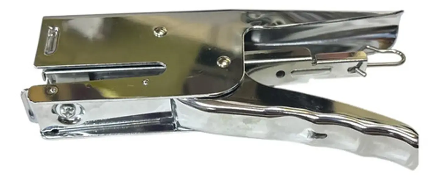 Cosedora Grapadora Metálica De Pinza Alicate Alta Calidad Plateado 3
