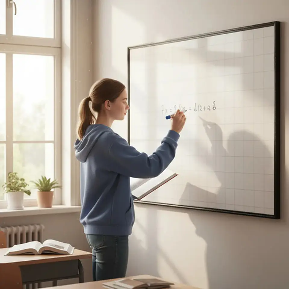Tablero Acrílico Borrable 60x40m Mediano Con Cuadricula  1
