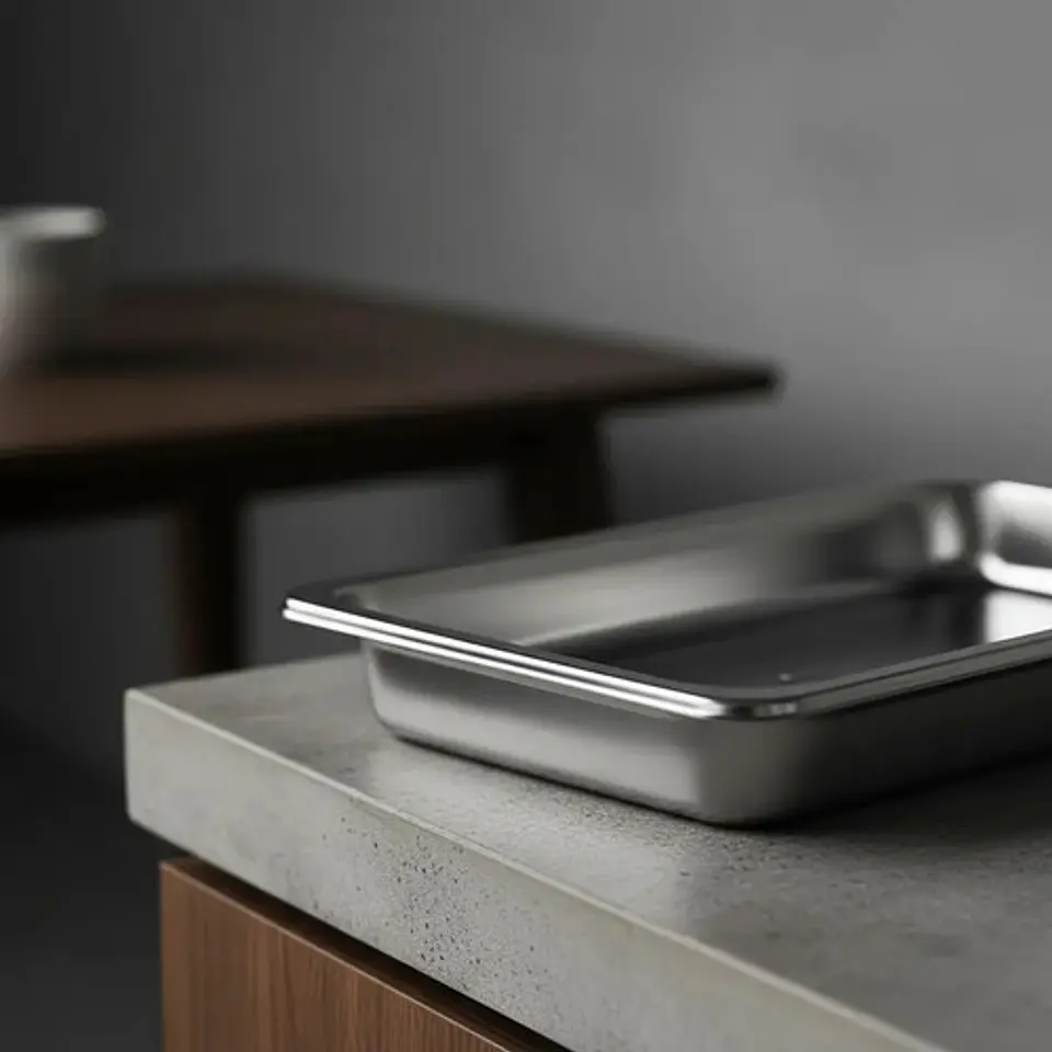 Bandeja Rectangular Acero Inoxidable 40x29.5cm Horno Cocina 5