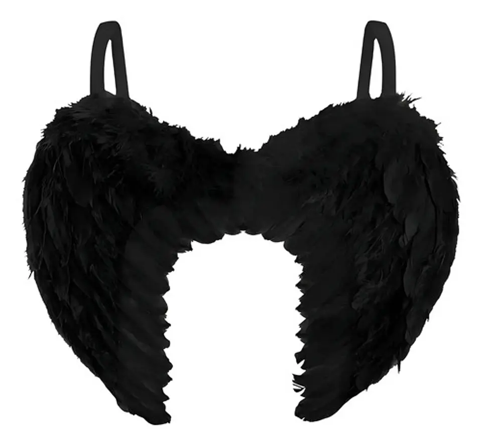 Disfraz Alas  Ángel Negras Plumas Mp294 Unisex Halloween * 4