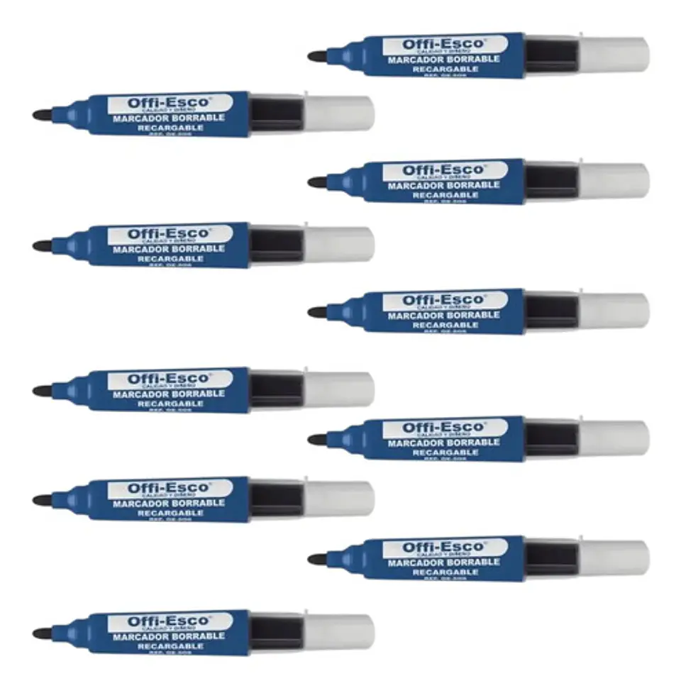 Marcador Borrable Recargable Offi Esco Oe-506 X10 Und Color  1