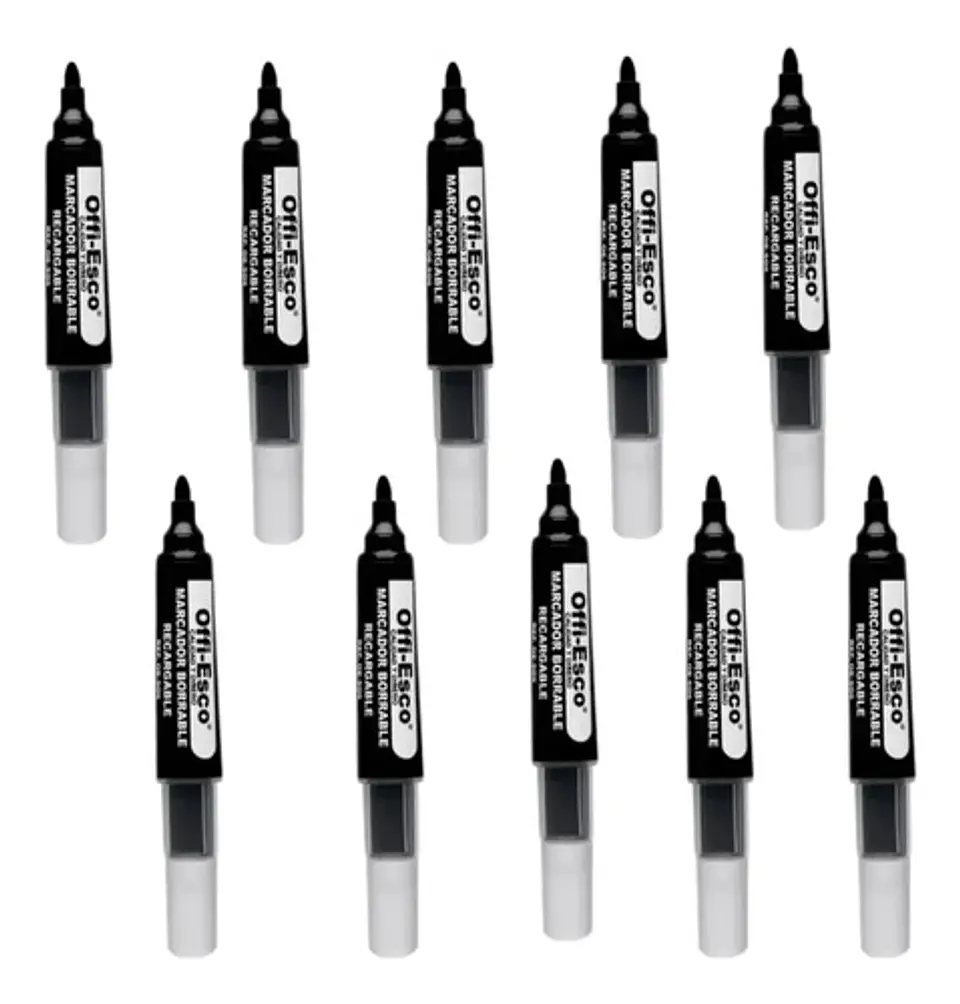 Marcador Borrable Recargable Offi Esco Oe-506 X10 Und Color  9