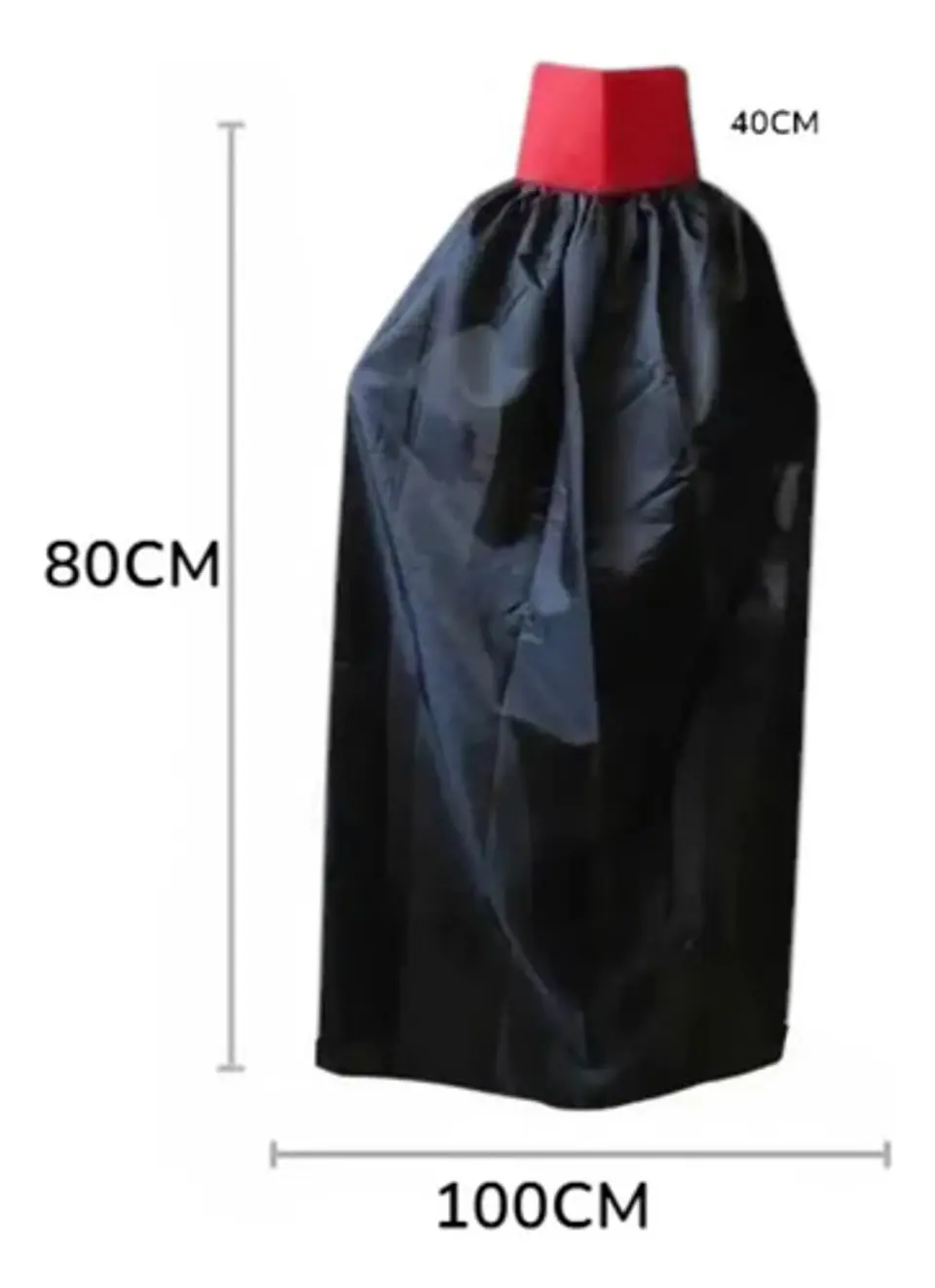 Capa Larga Vampiro Drácula Halloween Negra Con Cuello Rojo Negro S 4