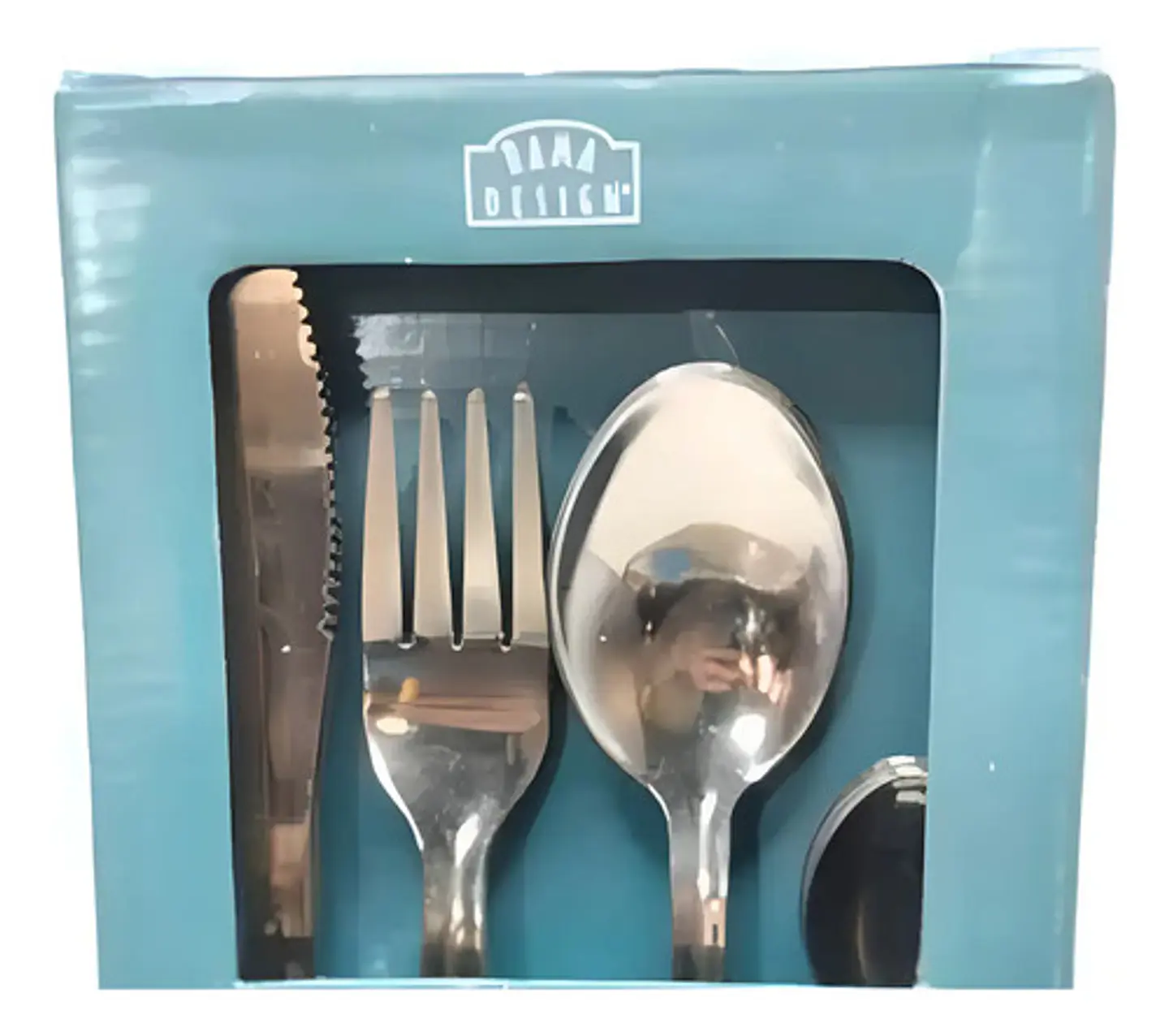 Juego De Cubiertos De 4 Puestos Plateado 2