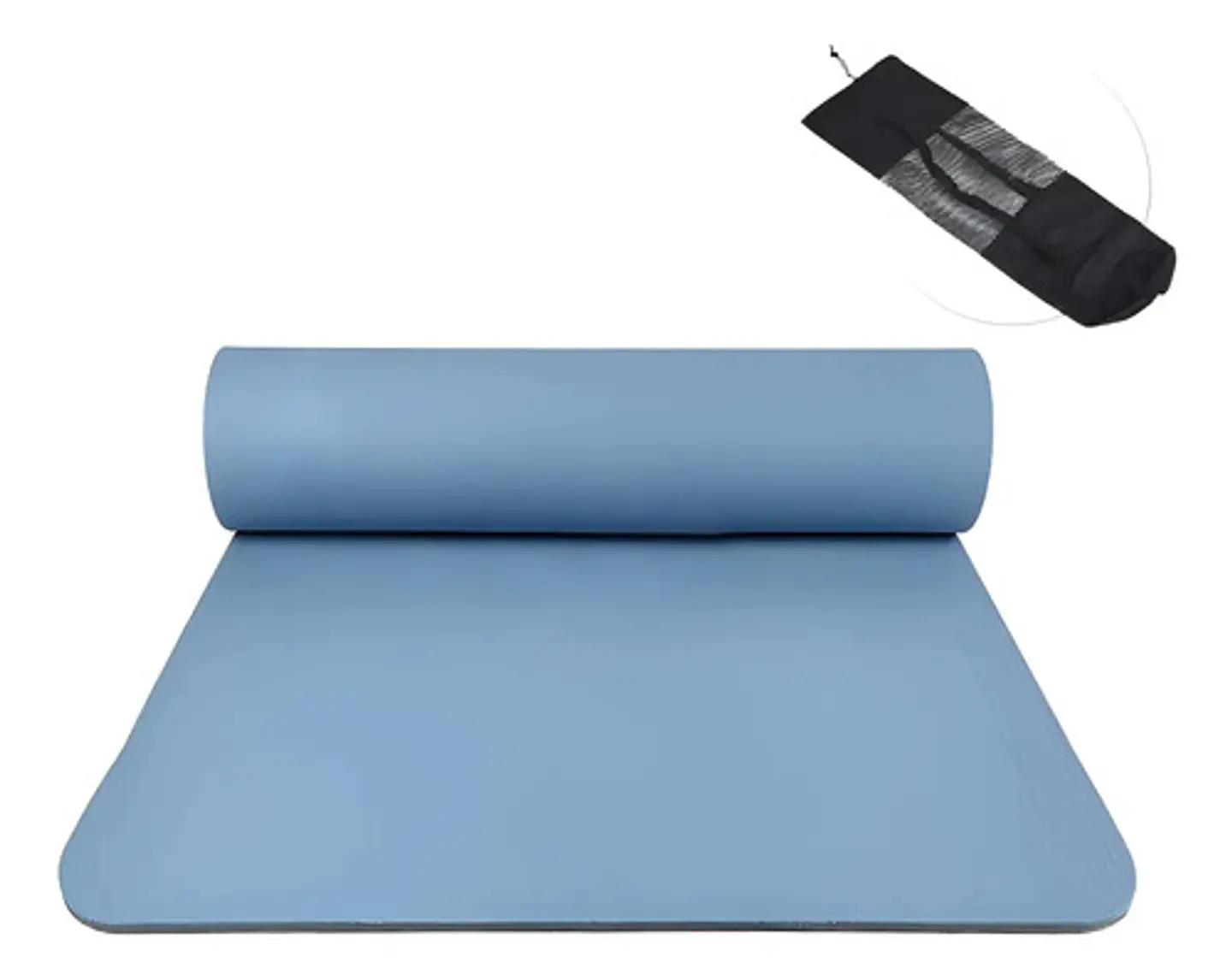 183*61*0.6cm Tapete Yoga Portátil Pilates Fitness Ejercicio Color Azul 1