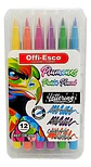 Plumones Offi-esco Punta Pincel Flexible Lettering X12 Lavables - Miniatura 1