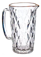 Jarra De Vidrio Labrada Con Diseño Diamante Para Jugo Cocina - Miniatura 2