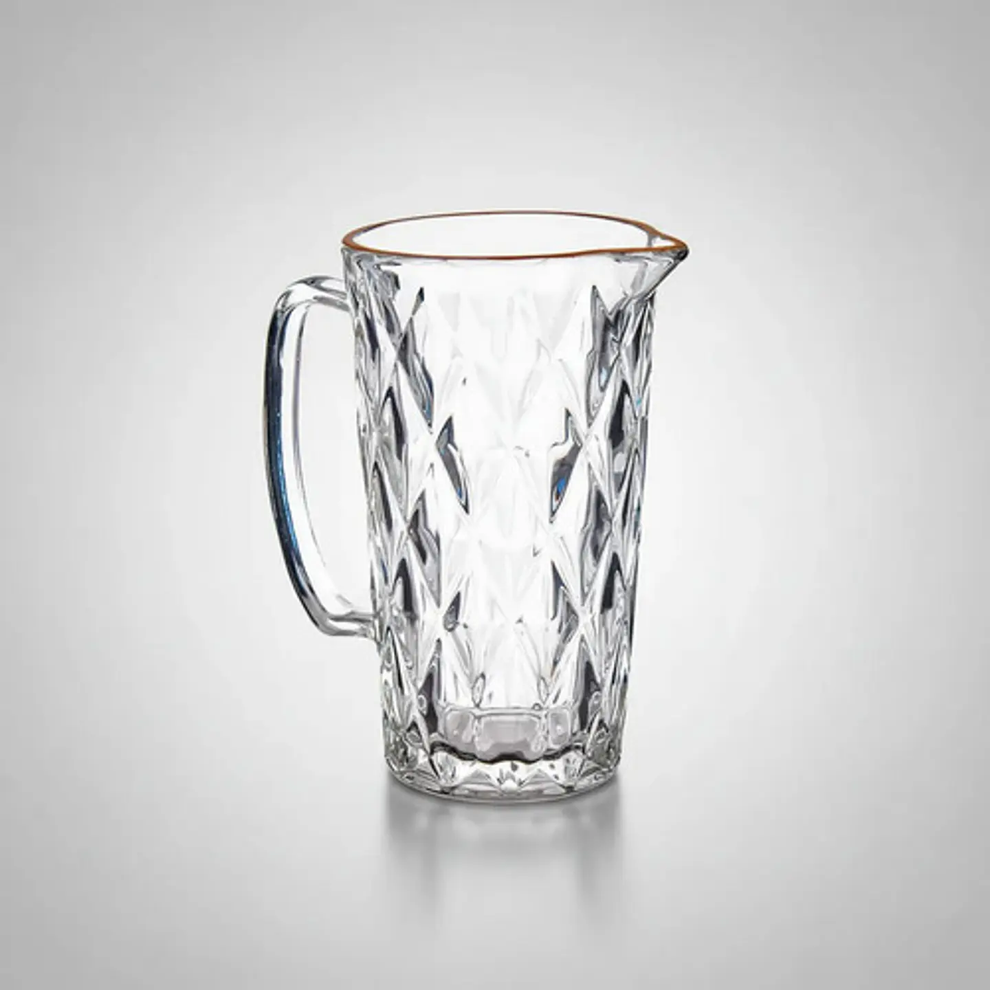 Jarra De Vidrio Labrada Con Diseño Diamante Para Jugo Cocina 5
