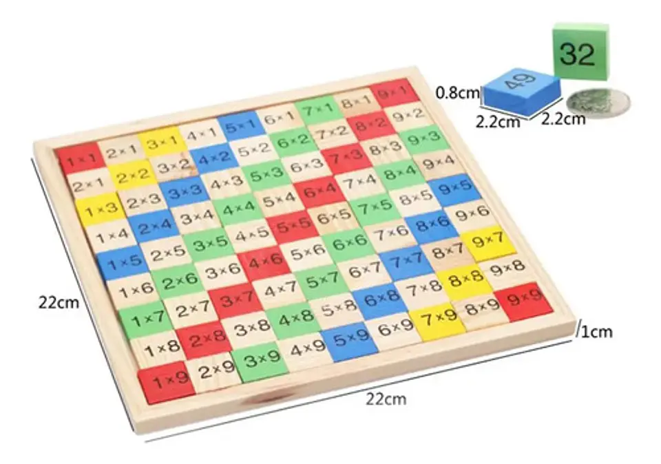 Juego Educativo Didactico Montessori Tablas De Multiplicar 4