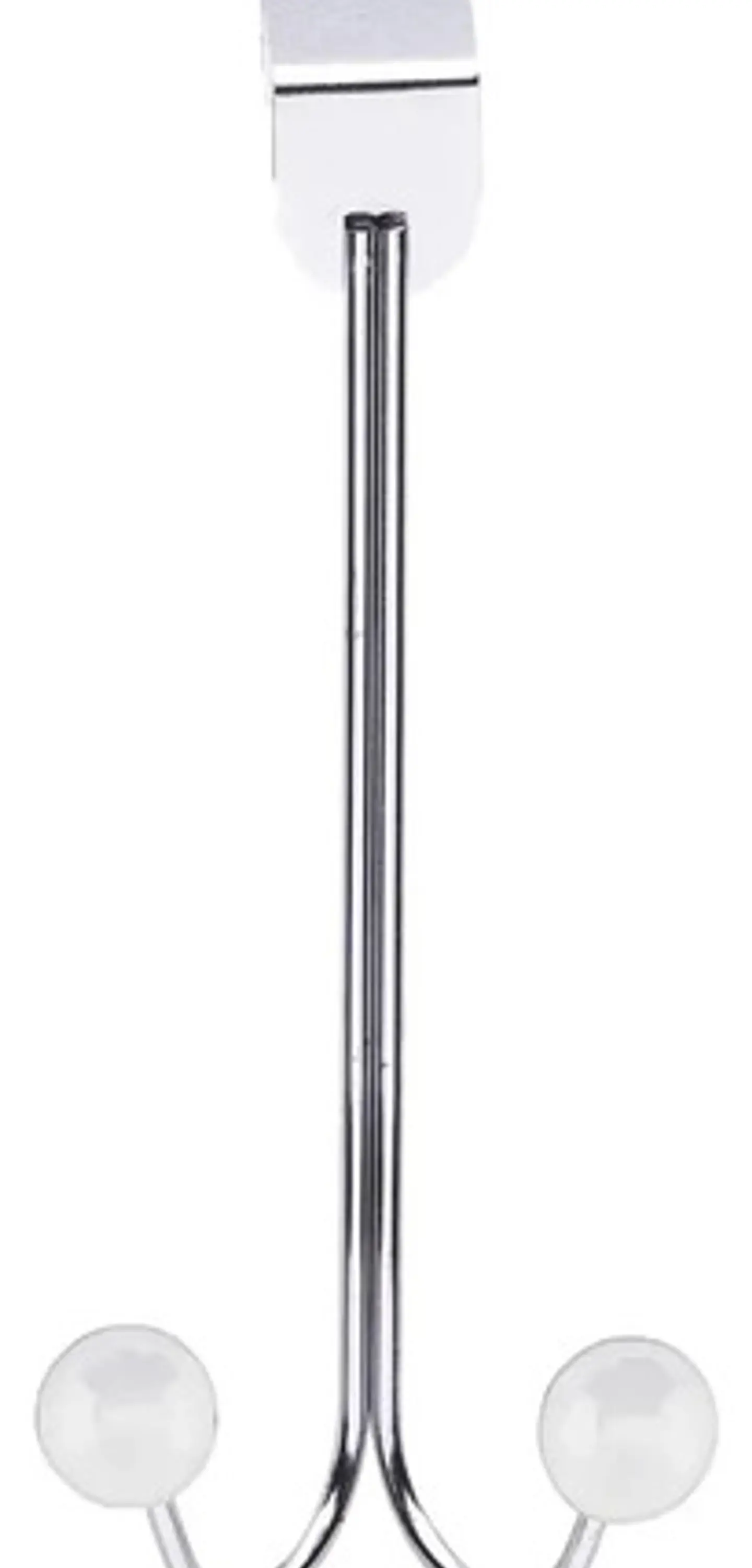 Gancho Doble Para Colgar Sobre La Puerta Organizador Metal Plateado 2
