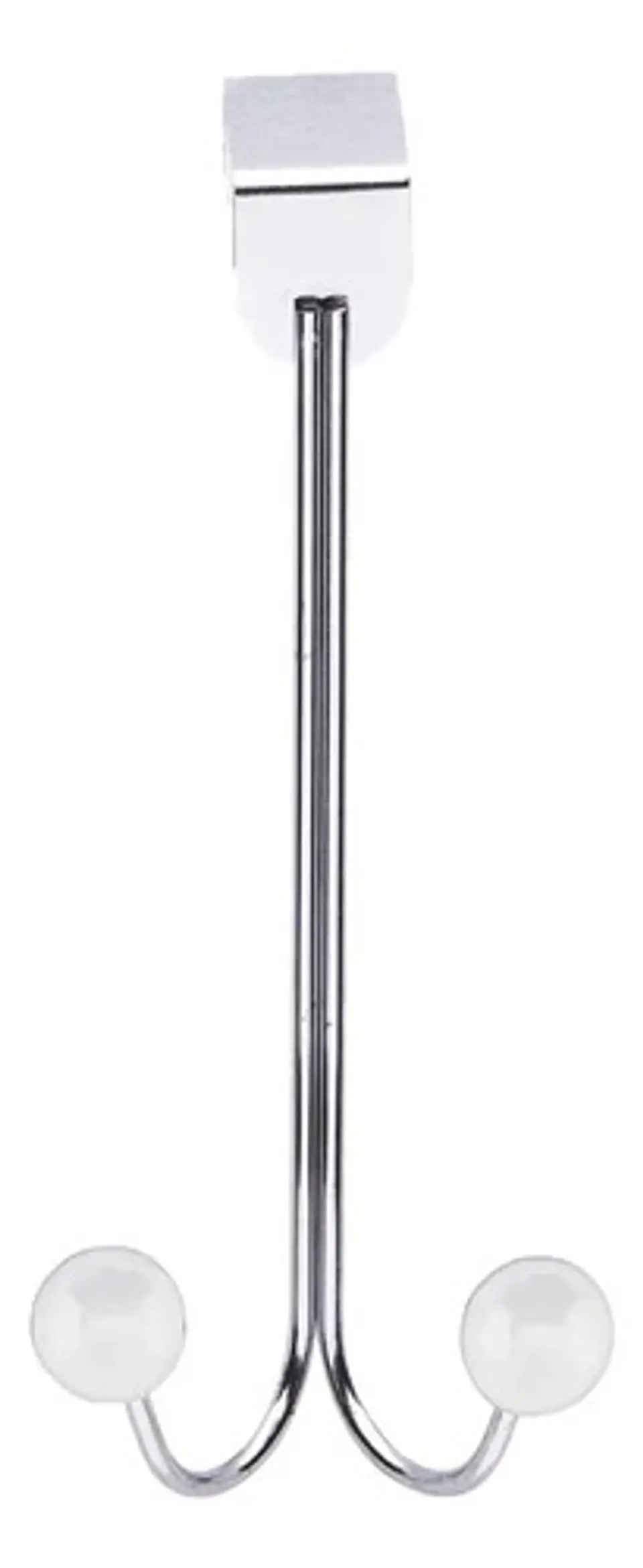 Gancho Doble Para Colgar Sobre La Puerta Organizador Metal Plateado 2
