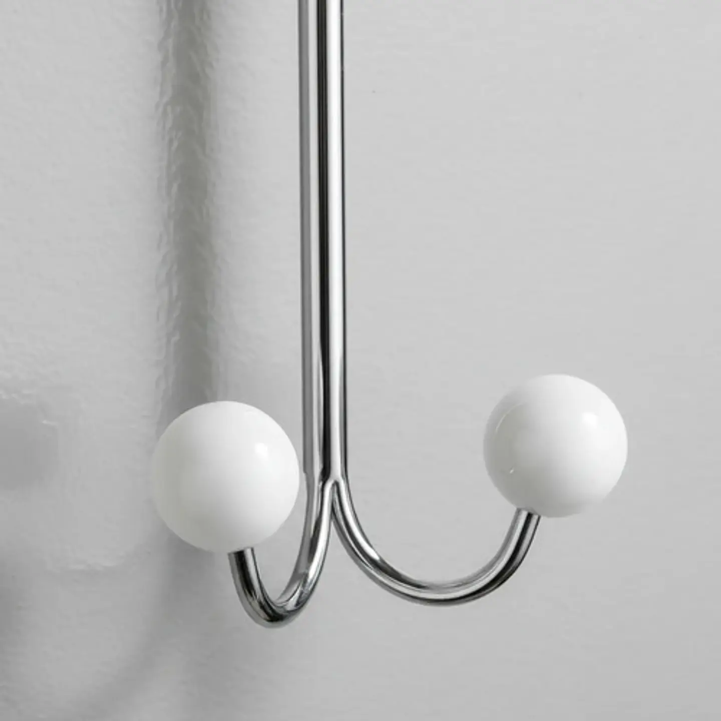 Gancho Doble Para Colgar Sobre La Puerta Organizador Metal Plateado 5