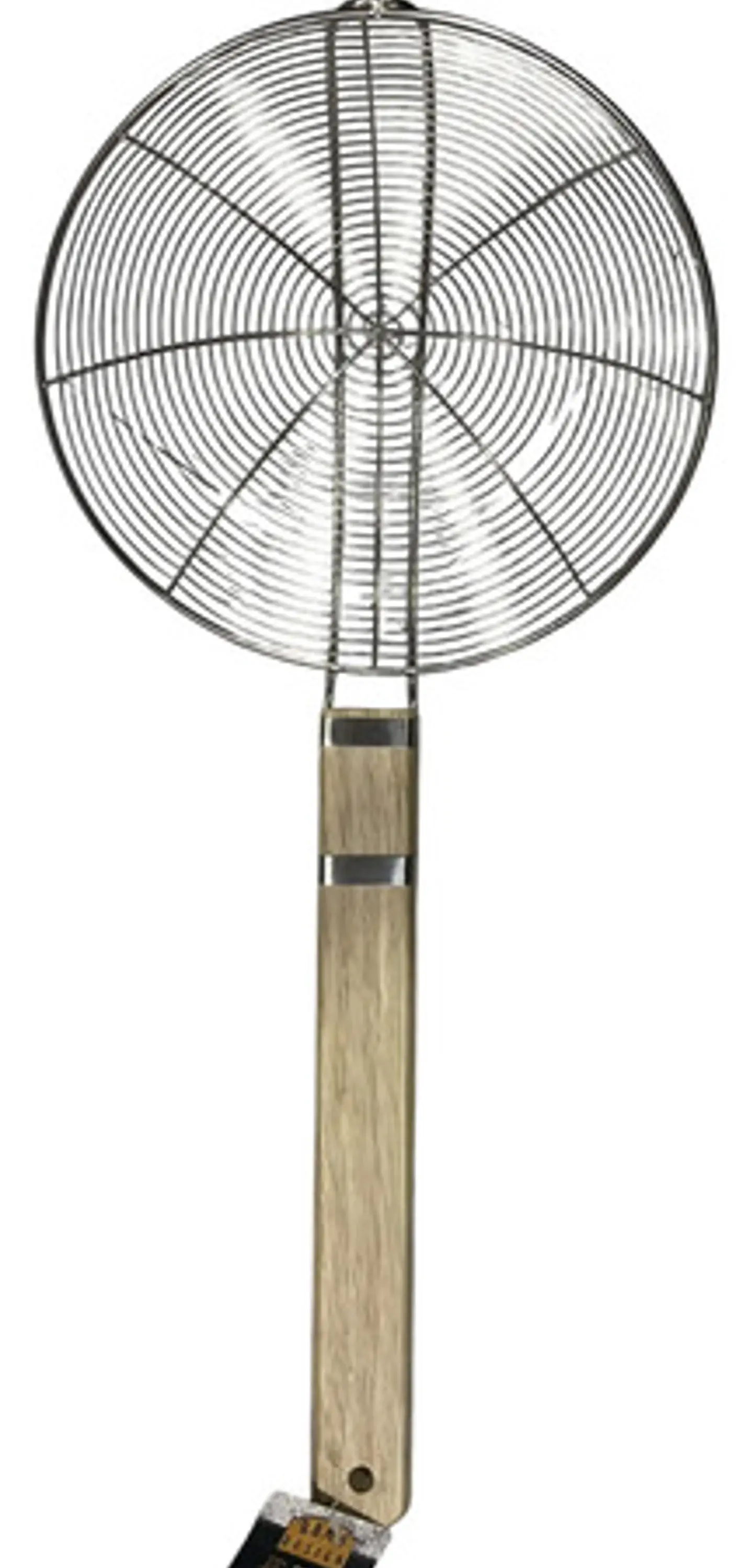 Colador Cucharon Acero Inoxidable Mango Madera Freir 50 Cm 3