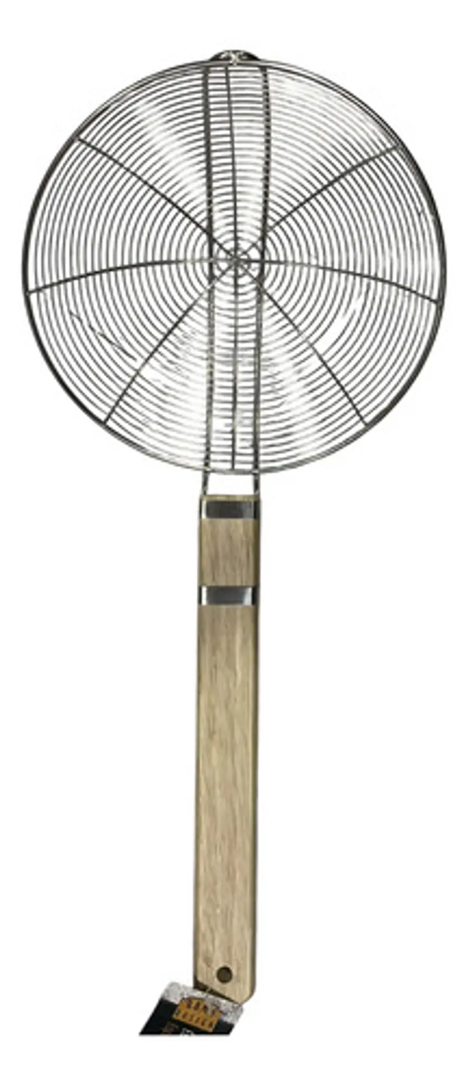 Colador Cucharon Acero Inoxidable Mango Madera Freir 50 Cm 3