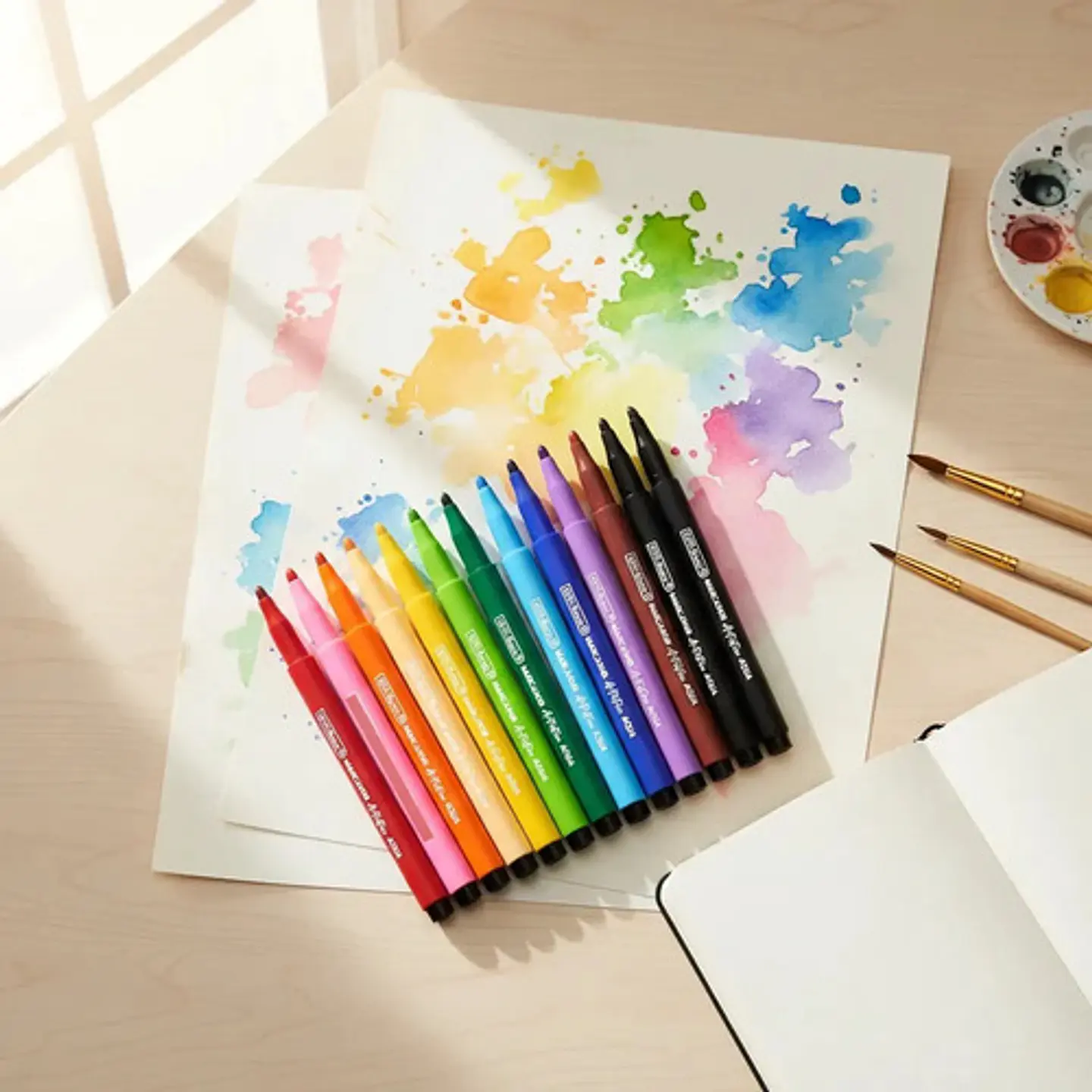 Marcador Acuarelable Artístico Offi Esco X 13 Colores. 1