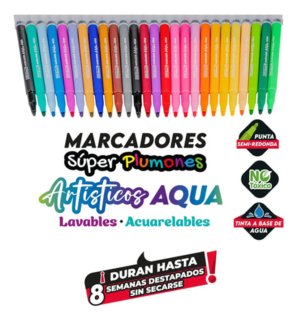 Marcador Acuarelable Artístico Offi Esco X 13 Colores. 5