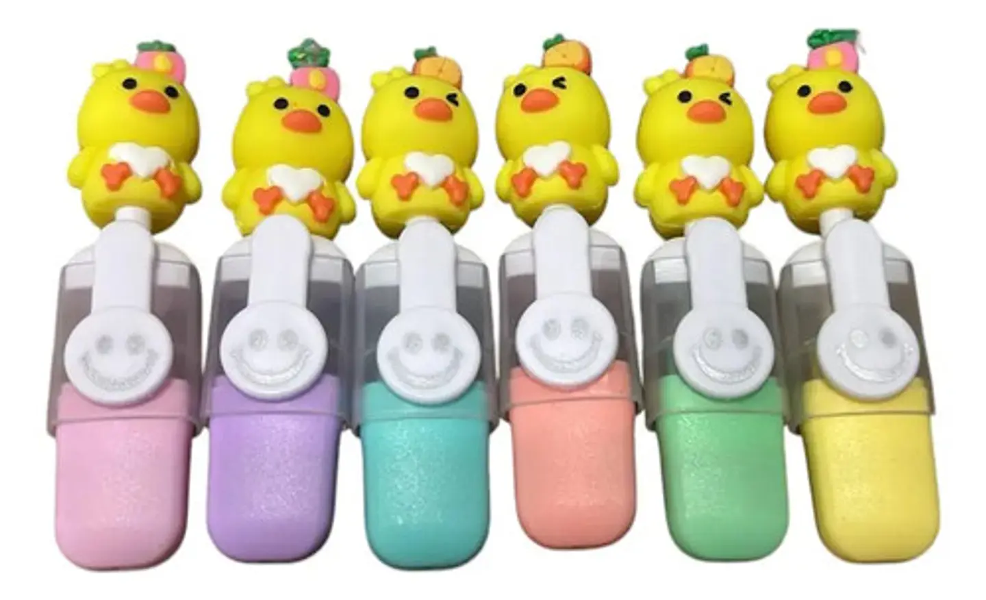 Marcador Resaltador Infantil Pollitos Estuche X6 Sorpresas 3