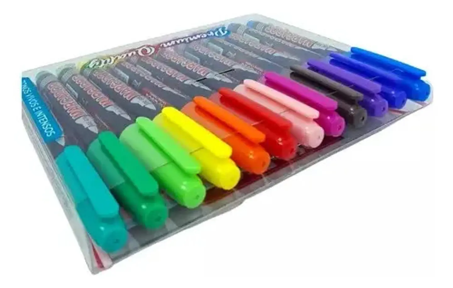 Marcadores Permanentes Punta Fina Offi-esco X12 Colores Vivos Viva 1