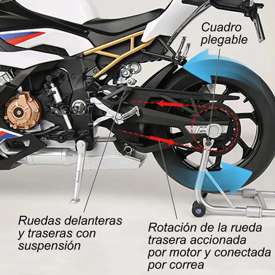Moto A Escala Con Activacion Electronica Color S1000rr 1/6 5