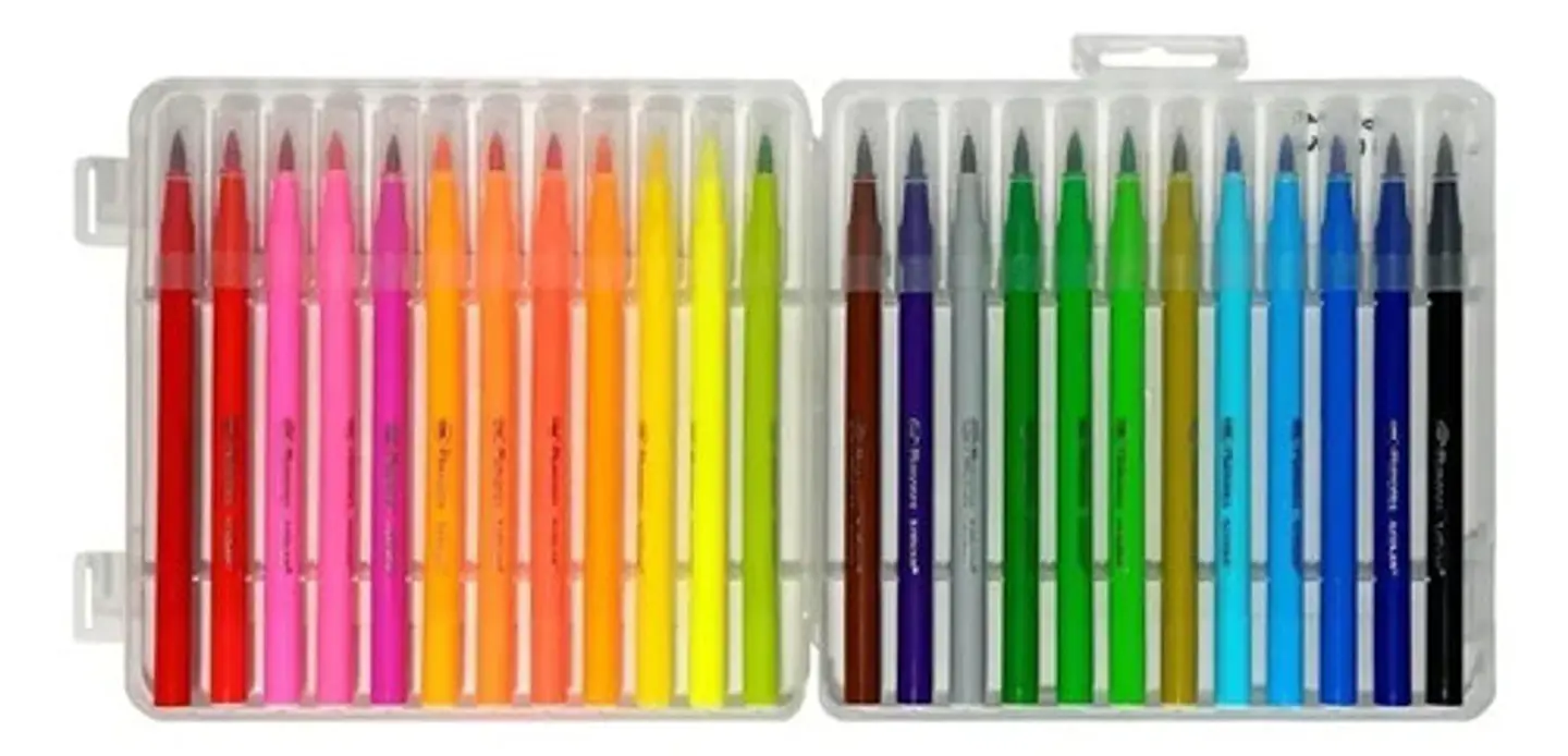Estuche Plumones Punta Pincel Por 48unds 3