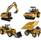 Maquinas De Coleccion X4 Escala Metalica Excavadora Volqueta Color Amarillo - Miniatura 7