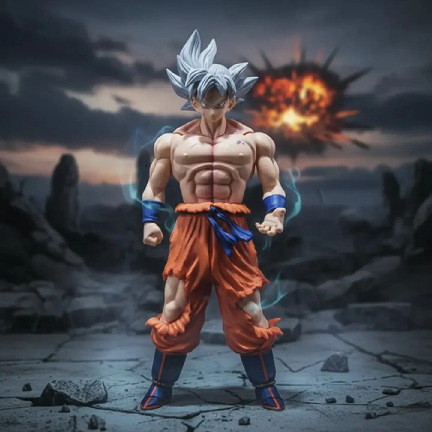Figura Goku Ultra Instinto Dragon Ball Super Coleccionable 2