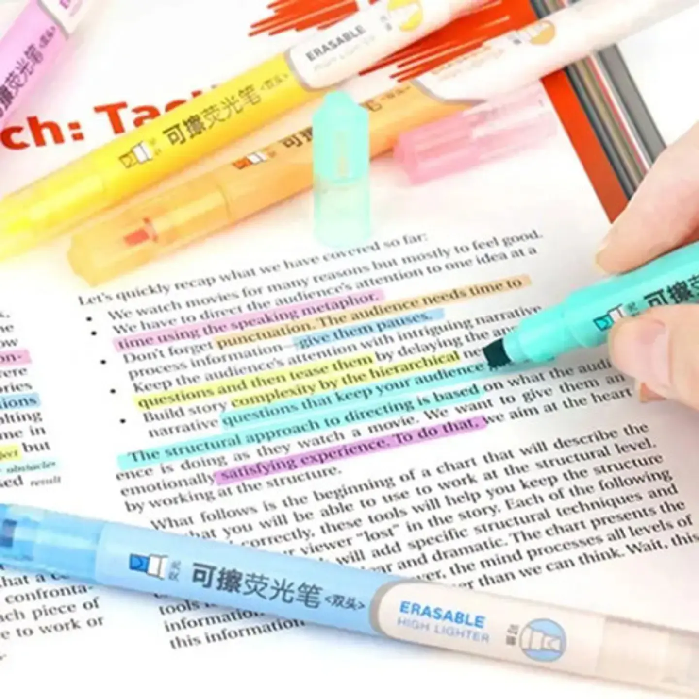 Resaltadores Doble Punta Set De 6 Colores Pastel Kawaii Variado 3