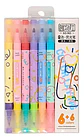 Resaltadores Doble Punta Set De 6 Colores Pastel Kawaii Variado - Miniatura 5