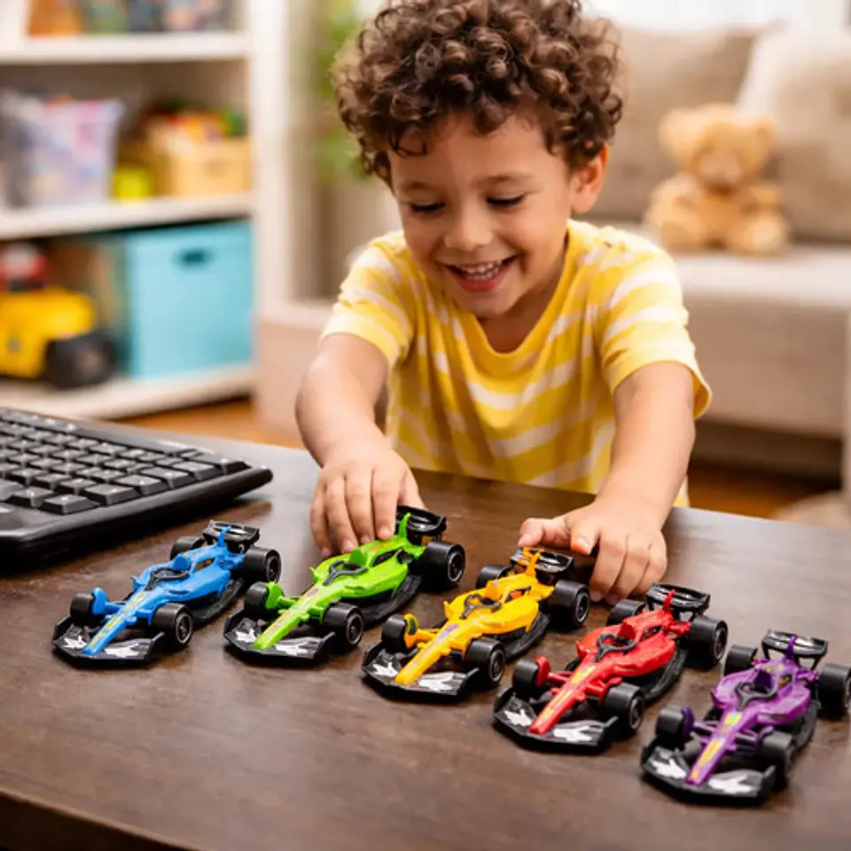 Set 5 Carros De Juguete Fórmula 1 Metálicos Colección 3