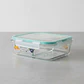 Portacomida Hermético De Vidrio Rectangular Con 3 Divisiones Agua - Miniatura 3