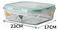 Portacomida Hermético De Vidrio Rectangular Con 3 Divisiones Agua - Miniatura 5