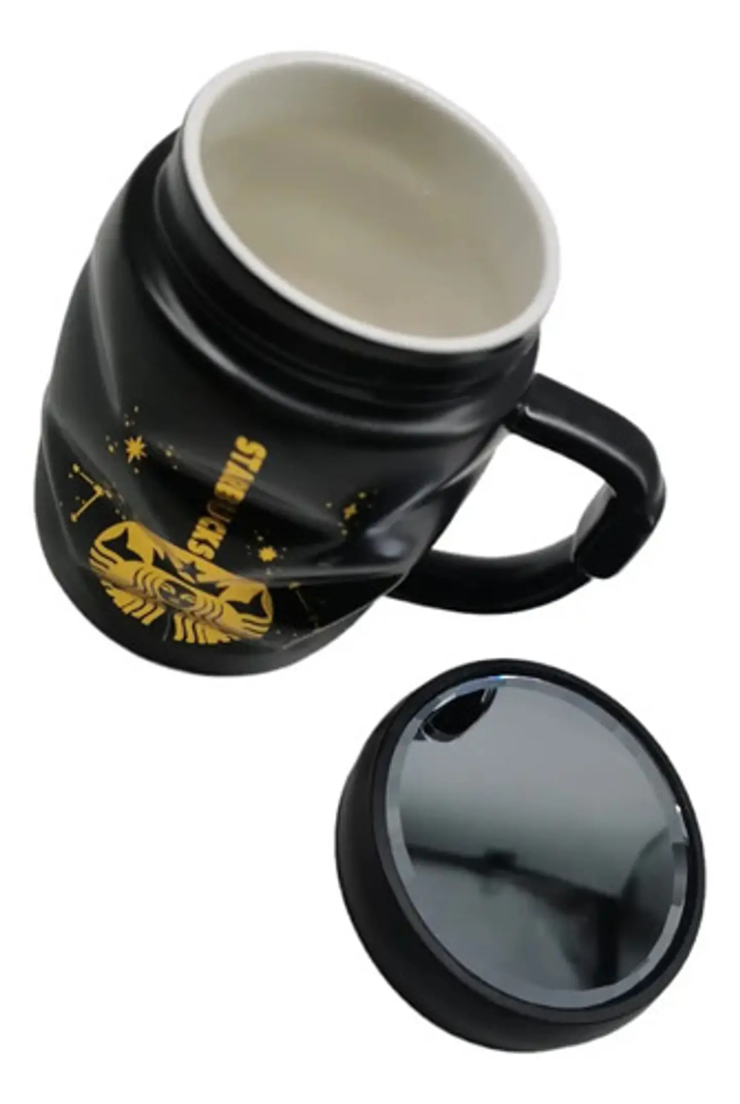 Taza Pocillo Mugs Espejo Ceramica Enjoy Sweet Cafe Coffe Color Negro C 2