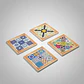 Set De 4 Posavasos Cuadrados De Cerámica Con Diseño Mosaico - Miniatura 1