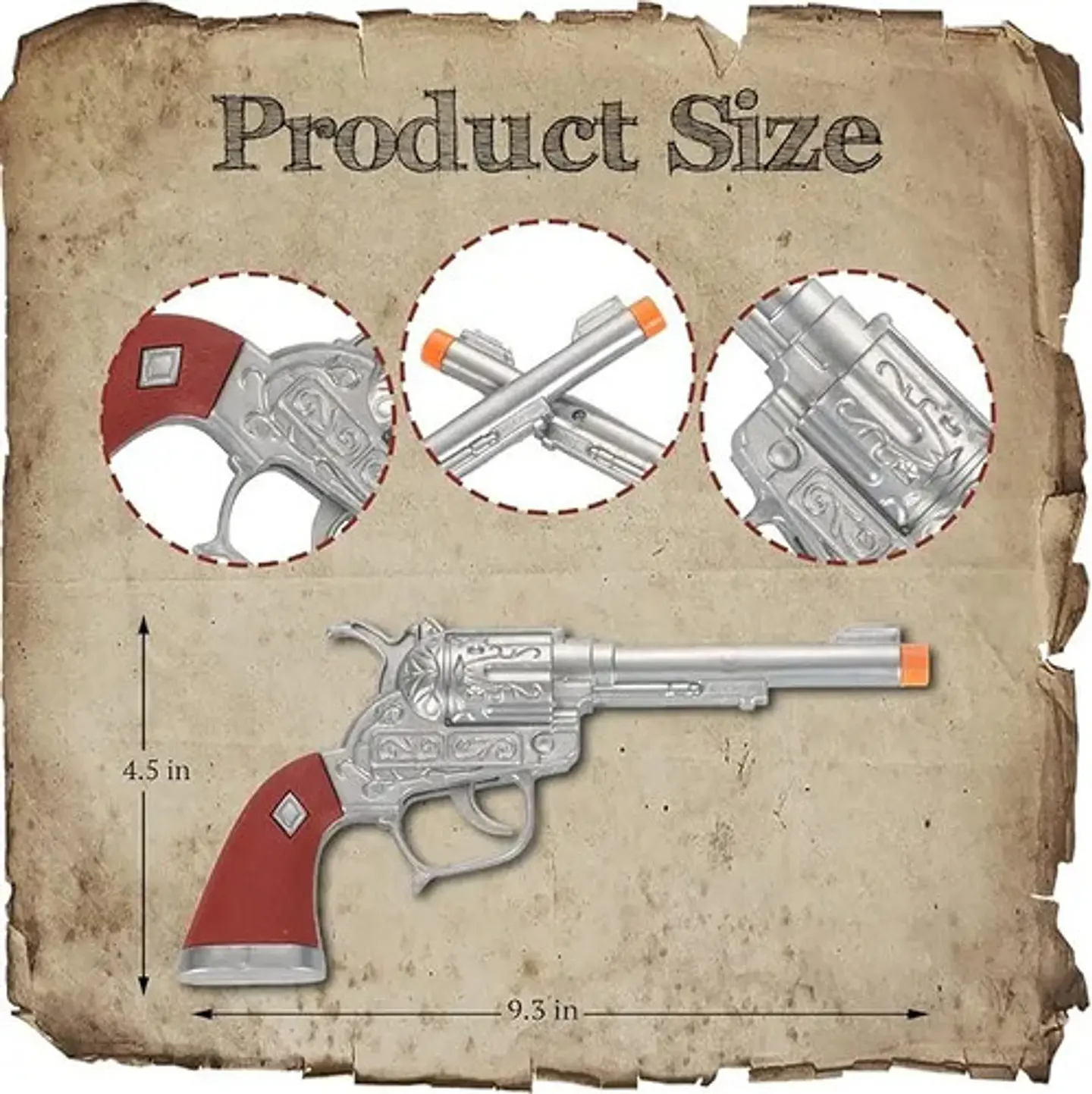 Pistolas Arma Vaqueros Funda Halloween Sheriff Blister Niños 2