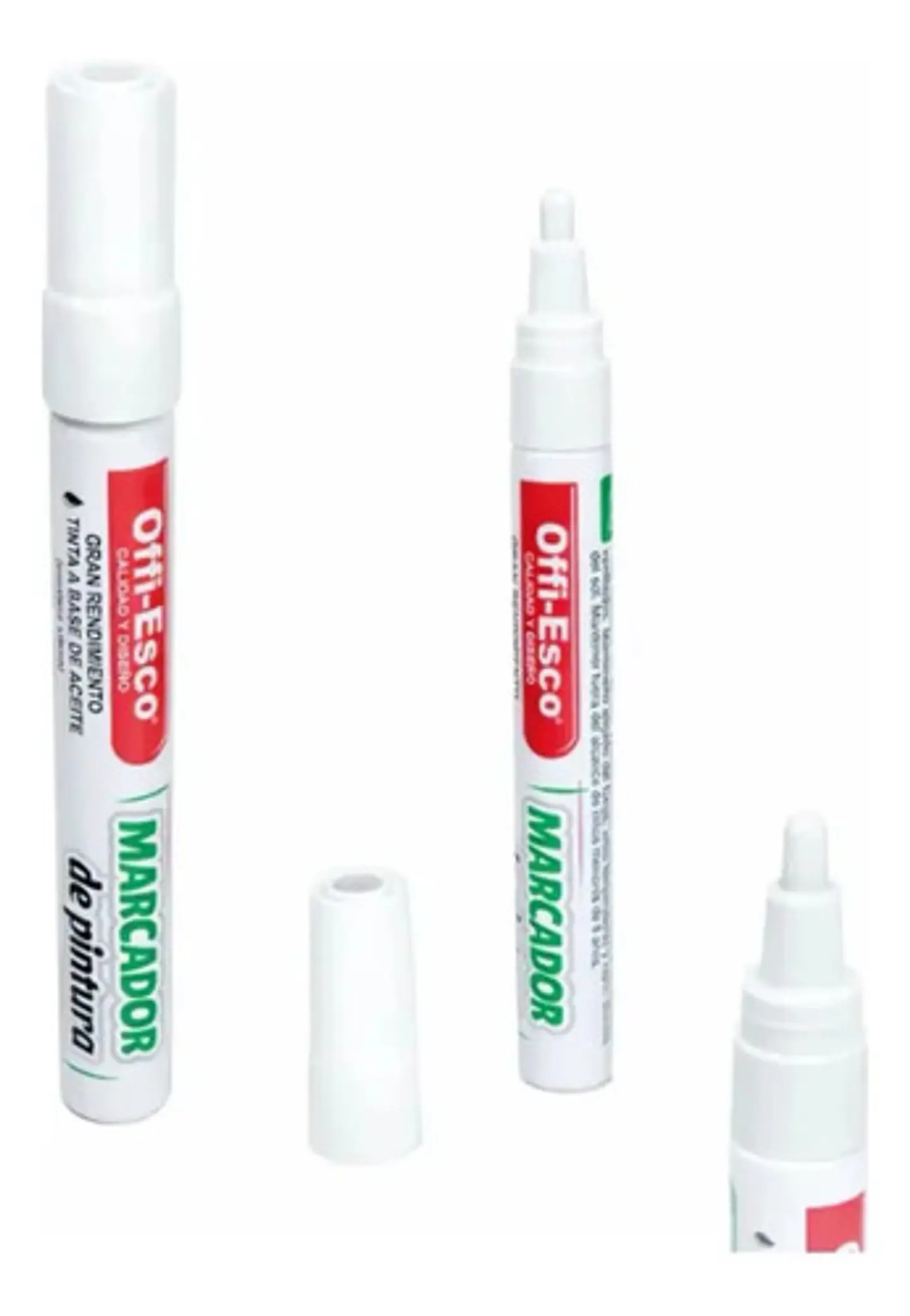 Marcador De Pintura Offi-esco Tinta A Base De Aceite Multico Blanco 1