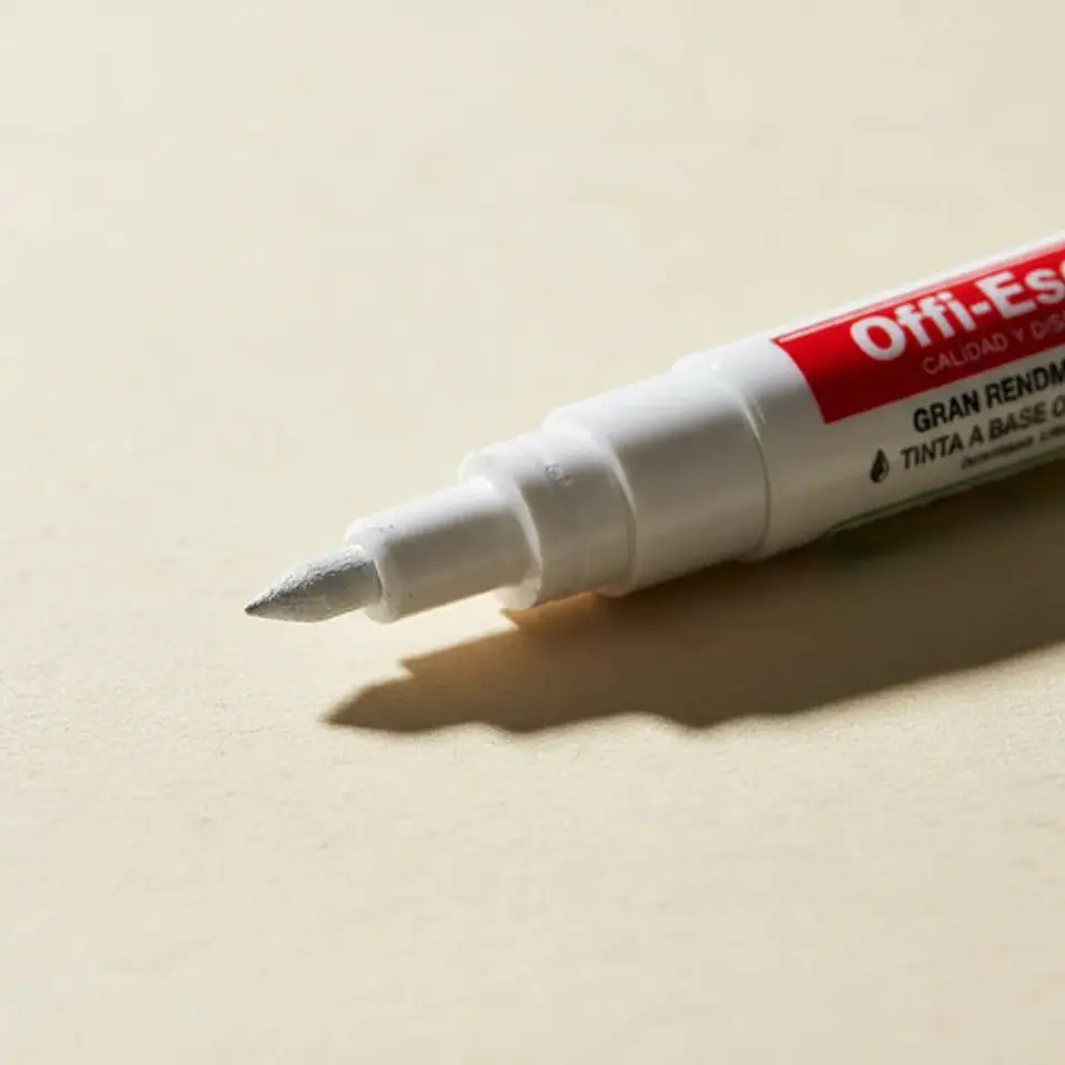 Marcador De Pintura Offi-esco Tinta A Base De Aceite Multico Blanco 3