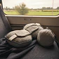 Almohada Rayada Portatil Con Cierre De Viaje Con Antifaz - Miniatura 2