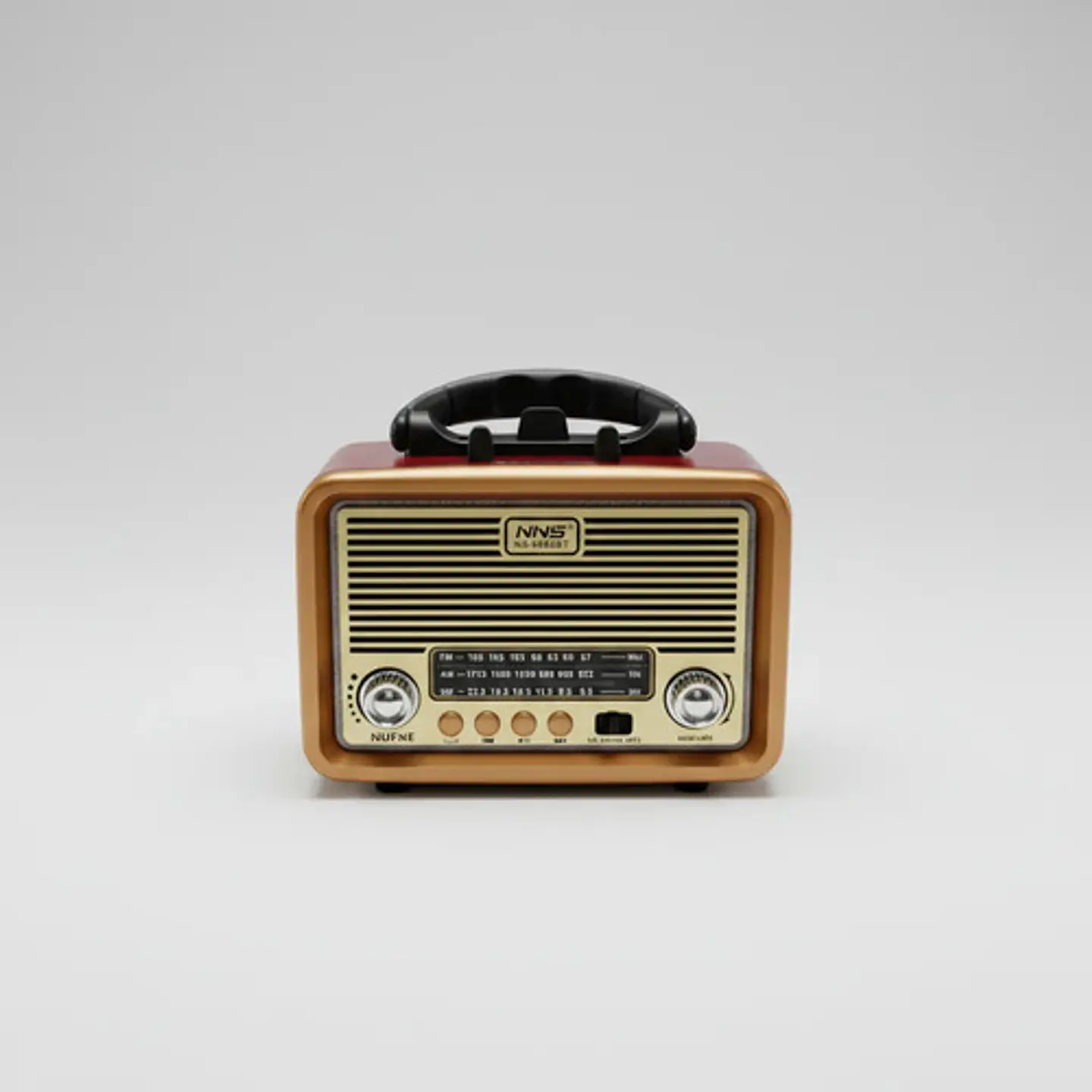 Radio Moderno Nns Ns-6682bt Vintage Madera Con Bluetooth 1